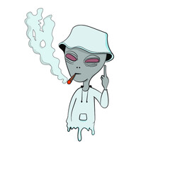 Alien smoking