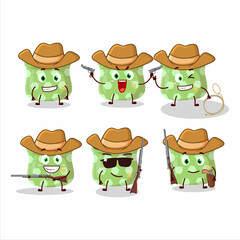 Wall Mural - Cool cowboy barberry cartoon character with a cute hat