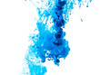 © Vasily Popov - blue paint dissolves in water on a white background, like a cloud or smoke