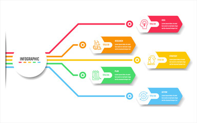 Wall Mural - business infographic vector design, information