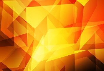 Dark Orange vector polygon abstract background.