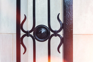 Metallic detail of a luxurious gate