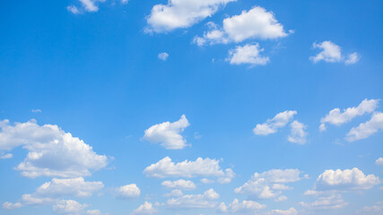 Wall Mural - panoramic view of the blue sky with clouds