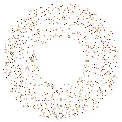 Aufkleber - Colorful, colored random circles, dots, speckles and freckles concentric, circular and radial element. Pointillist, pointillism random polychrome halftone circles