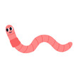 © sycomore - Happy earthworm. Vector illustration in cartoon flat style.