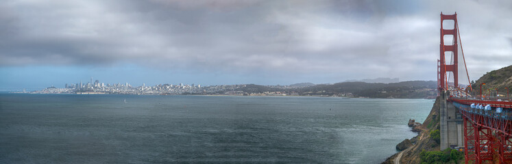 Wall Mural - San Francisco California from the Golden Gate Bridge