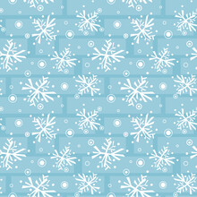 Snowflake Seamless Pattern. Christmas, Hanukkah, Holiday. Soft, Pastel Print For Gift Wrap, Tags, Bags And Labels, Cards, Fabric, Backgrounds, Paper Products And Decor.