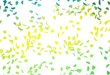 Wall Mural - Light Green, Yellow vector pattern with chaotic shapes.