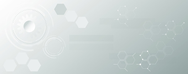 Wall Mural - black and white science technology abstract technology innovation concept vector background and glow