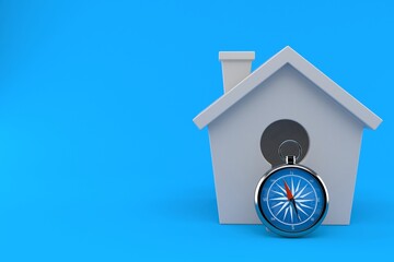 Sticker - Small house with compass