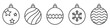 © chekman - Christmas ball icon. Set of christmas balls. Christmas ball icons in flat linear design. Vector illustration.