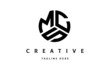 MCS creative circle shape three letter logo vector