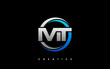 MT Letter Initial Logo Design Template Vector Illustration