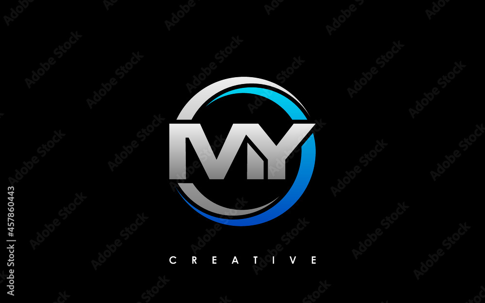 MY Letter Initial Logo Design Template Vector Illustration Stock Vector ...