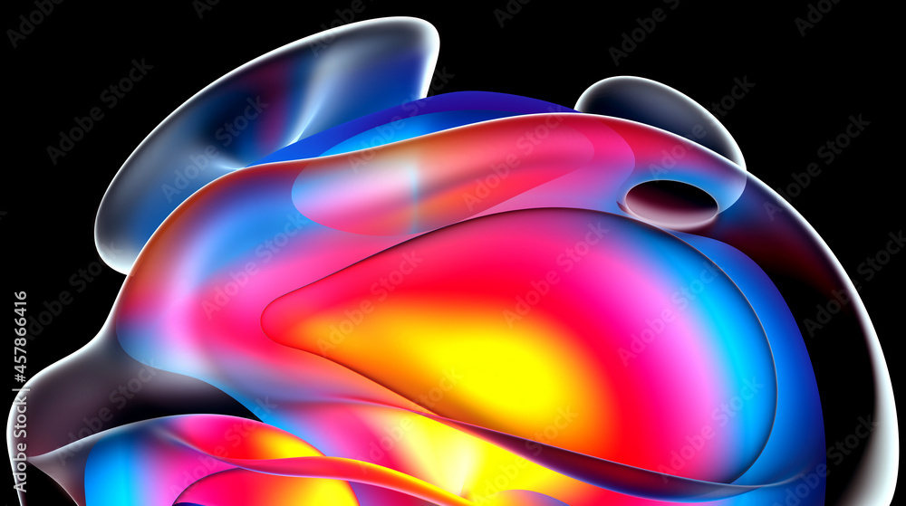 3d render of abstract art 3d background with surreal organic substance ...