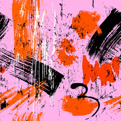 Wall Mural - seamless abstract background composition, with paint strokes and splashes, grungy