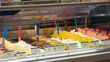 refrigerated counter for ice cream retail in pastry shops
