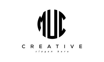 Letter MUC creative circle logo design vector