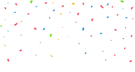 Confetti vector illustration. Festive background. Party concept. Flying ribbons isolated.