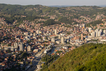 View of the city of Uzice.