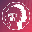 Indigenous Peoples' Day. Holiday concept. Template for background, banner, card, poster with text inscription. Vector EPS10 illustration.