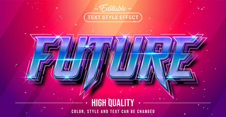 Sticker - Editable text style effect - Future text style theme.