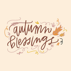 Sticker - autumn blessings