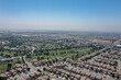 Aerial view southern California master planned community and golf course.