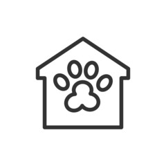 Sticker - Simple veterinary line icon.