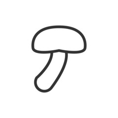 Poster - Mushroom thin line icon.