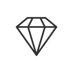 Poster - Diamond line icon, sign or symbol.