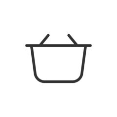 Poster - Shopping basket minimal line icon.