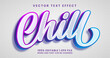 Chill text, editable text effect style template