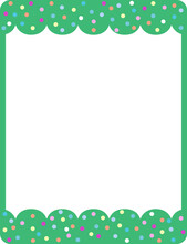 Empty Green Curl Frame Banner Template