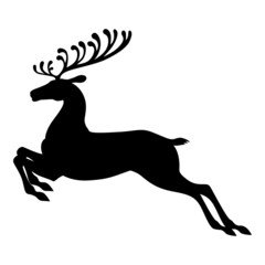 Sticker - Christmas deer silhouette