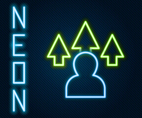 Glowing neon line Web design and front end development icon isolated on black background. Colorful outline concept. Vector