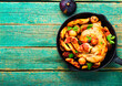 Chicken baked with potatoes and figs,space for text