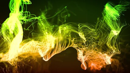 Wall Mural - abstract fluid particles graphic background loop/ 4k animation of an abstract slow motion fluid part