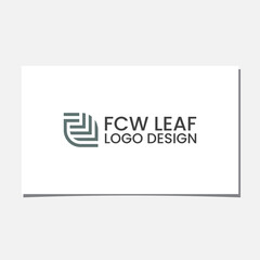 Wall Mural - FCW LEAF LOGO DESIGN VECTOR