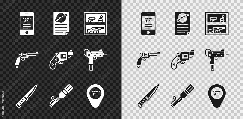 Set Shop weapon in mobile app, Firearms license certificate, Hunting ...