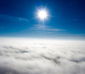 Wall Mural - Amazing aerial shot of clouds in the sky