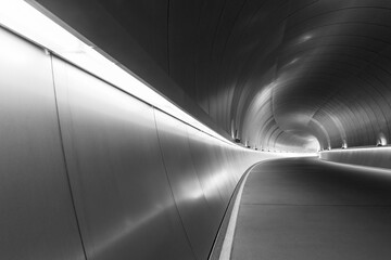 Aufkleber - Empty futuristic modern tunnel in the dark