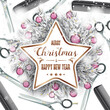 Merry Christmas Scissors Combs Cover