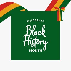 Wall Mural - Celebrate black history month african american history celebration illustration