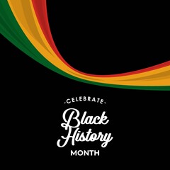 Wall Mural - Celebrate black history month african american history celebration illustration