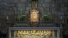 Old Catholic Altar And Tabernacle