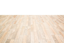 Wooden Floor And Wall On White Background.