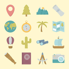 Sticker - travel icon collection