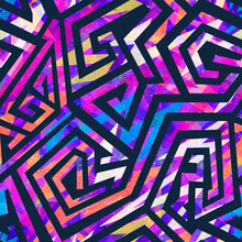 Purple Spiral Geometric Pattern.