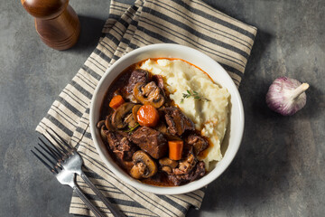 Poster - Homemade French Beef Bourguignon Stew